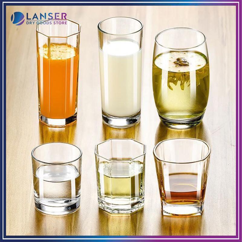 6 pcs/set Glass Coffee\/Tea Cups Double Coffee Mugs Drinking Cup