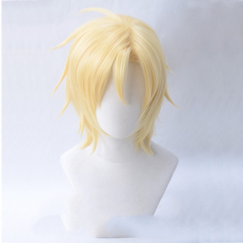 Banana Fish Ash Lynx Short Blonde Short Anime Cosplay Costume Wig Wig Cap Japanese Anime Collectibles