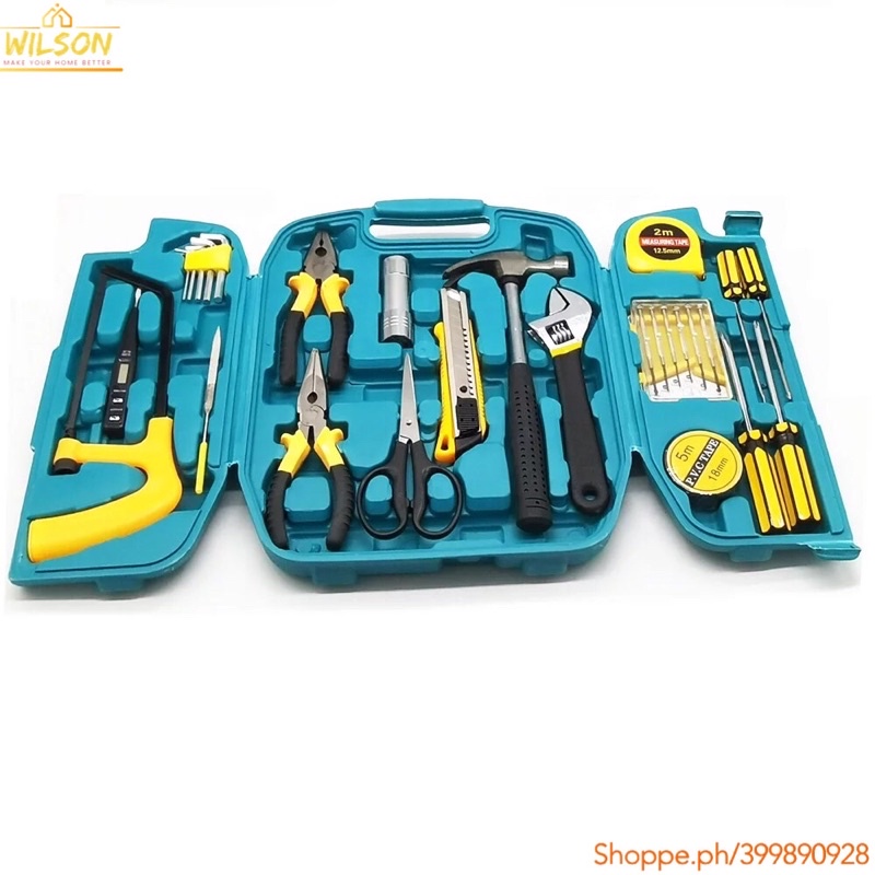 WILSON 27PCS Screw Driver Set Car Emergency Tool Kit Set Car Tools Set Pliers Mechanic Tools Set