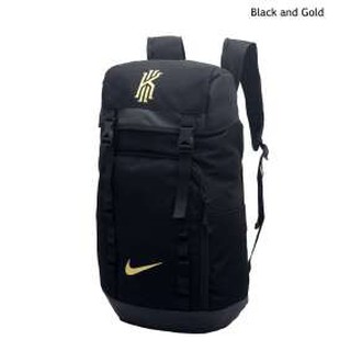 kyrie irving backpack black and gold