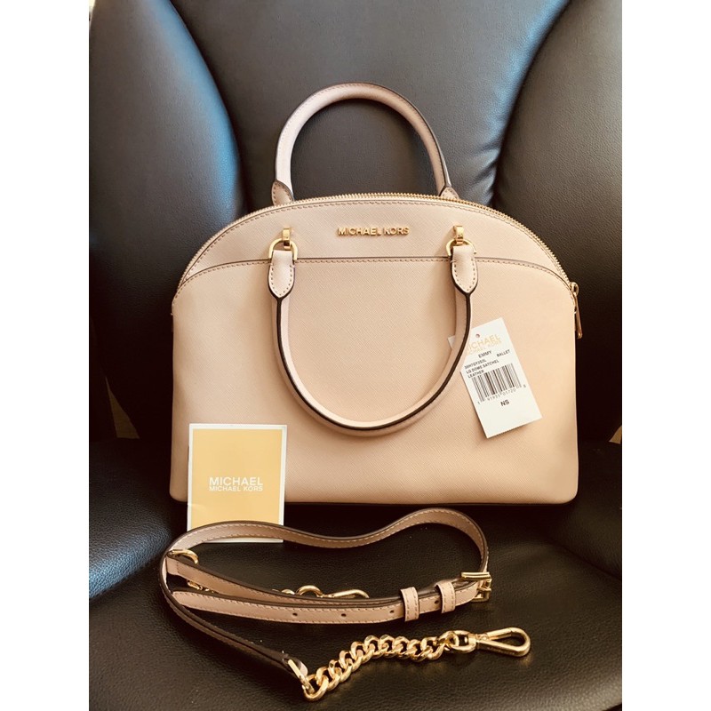 Michael Kors Saffiano Leather Emmy Large Dome Satchel Bag In Peach $378 on  Galleon Philippines