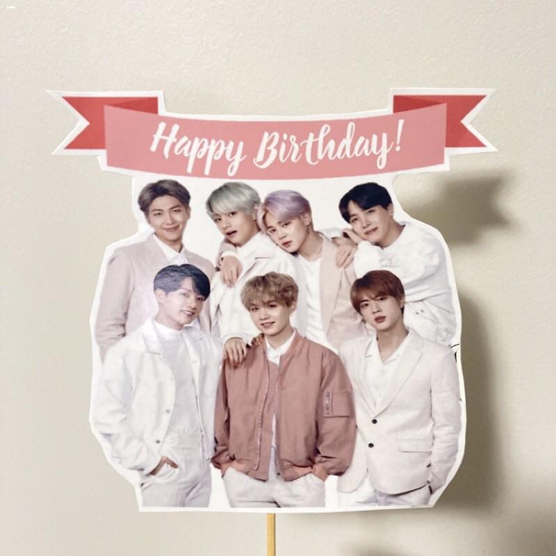 letter balloon✟BTS happy birthday cake topper
