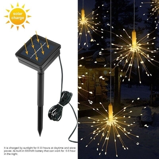 100/120/150/180LED Solar Hanging Starburst Firework Christmas Fairy String Light #4