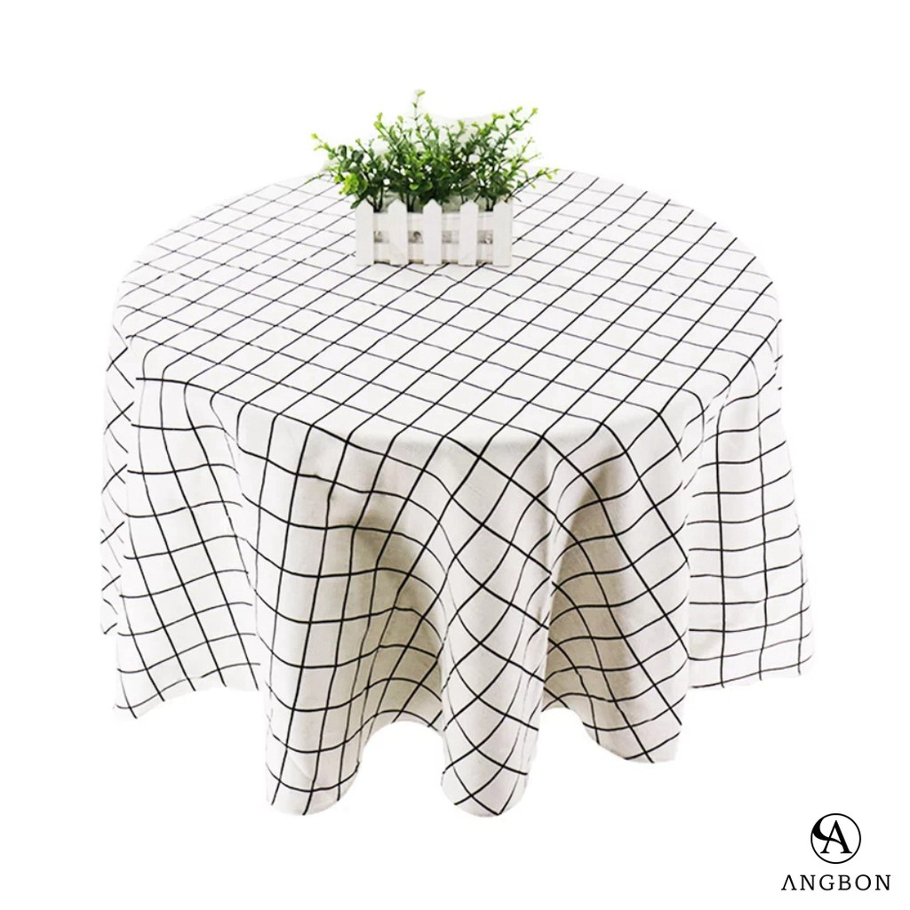 Angbon 6 Seater Round Table Cloth, What Size Is A 6 Seater Round Tablecloth