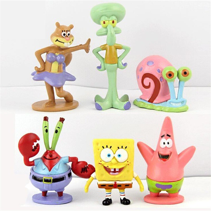 8PCS  Spongebob squarepants cake decoration landscape kid/'s toys Action Figures