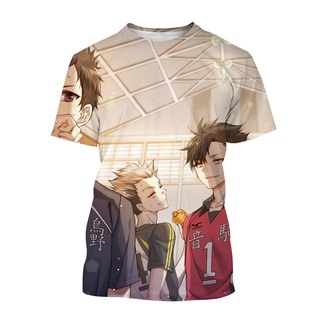 Cool Animation Haikyuu 3d T-shirt Print Harajuku Personality Casual Fashion Men's Beautiful Short Sleeve T-shirt #7