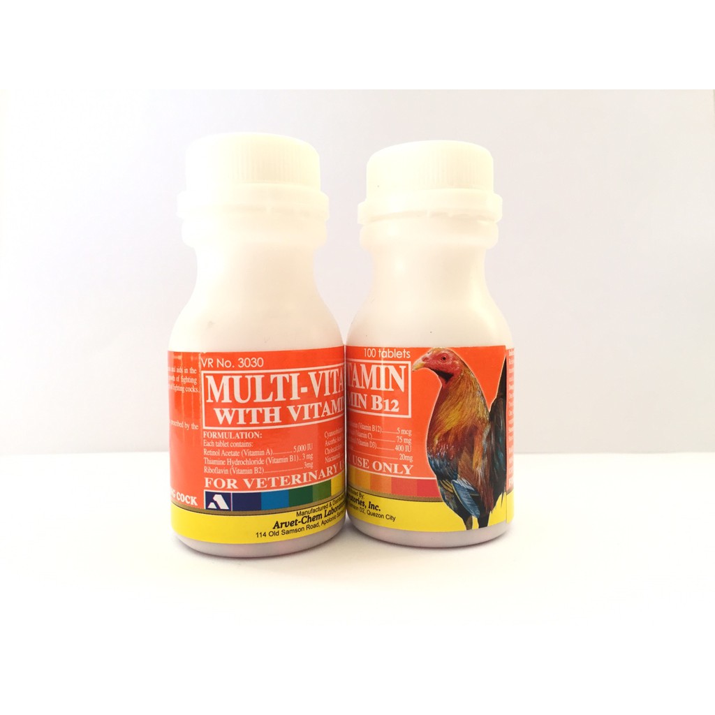 [CLR AGRIVET] 2 bottles MULTIVITAMIN WITH VITAMIN B12 tablets for