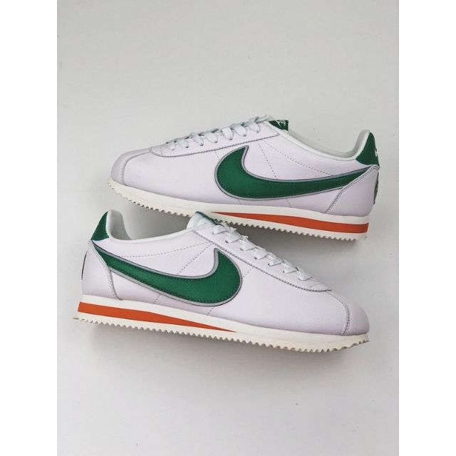 white green nike cortez