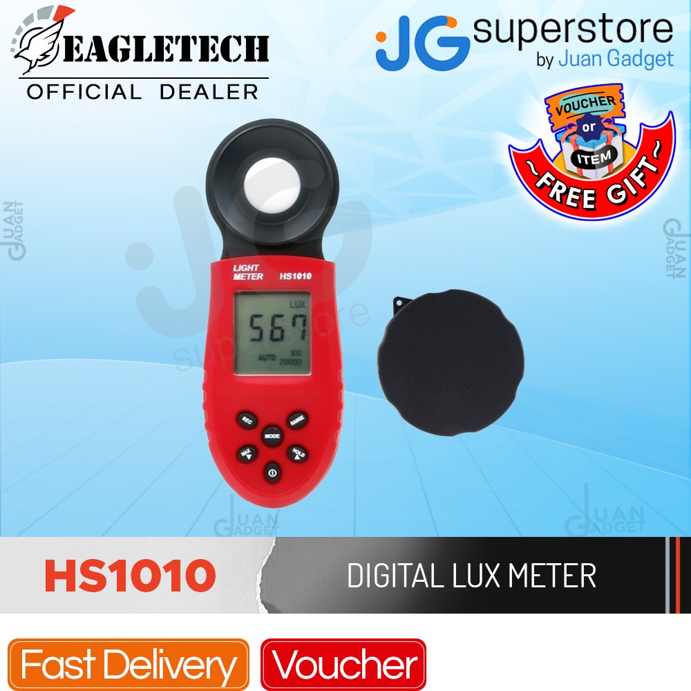 Feasibility ekstremister Ud over Eagletech HS1010 Lux Digital Light Meter Luxmeter Meters Luminometer  Photometer | JG Superstore | Shopee Philippines