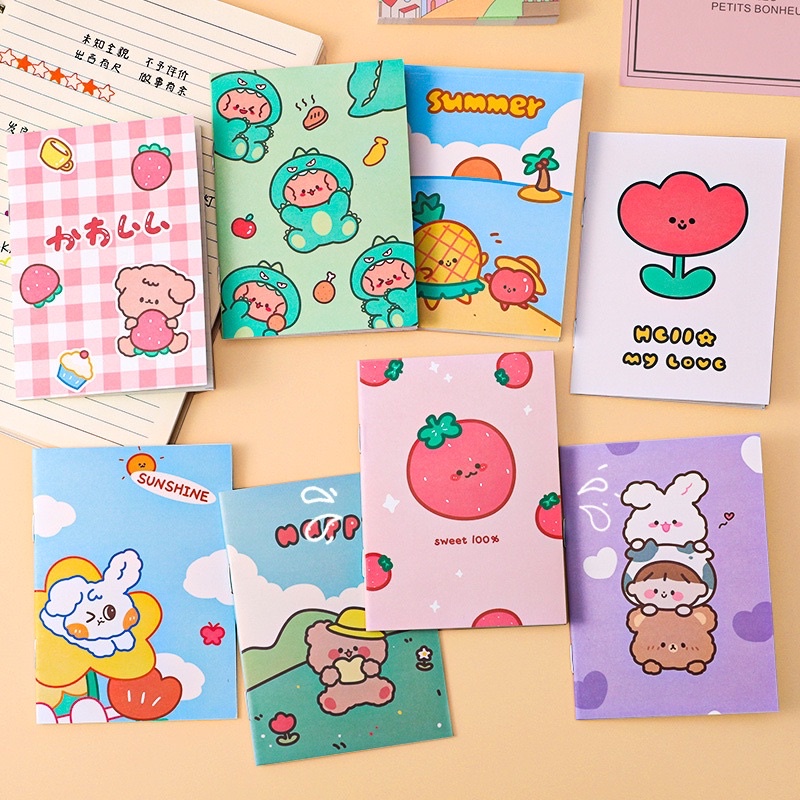 1pad Cute design mini cartoon Notebooks student Book composition mini ...