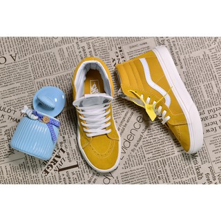 yellow and black vans high tops