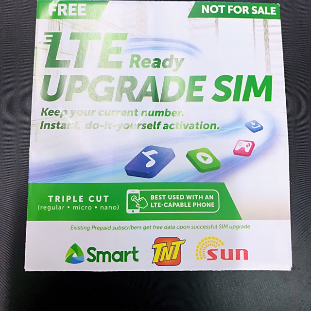 LTE Upgrade Sim Smart Tnt Sun (Update your SIM to LTE by keeping your