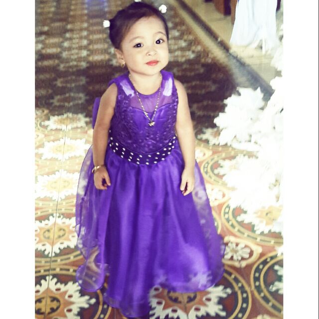 violet gown for kids