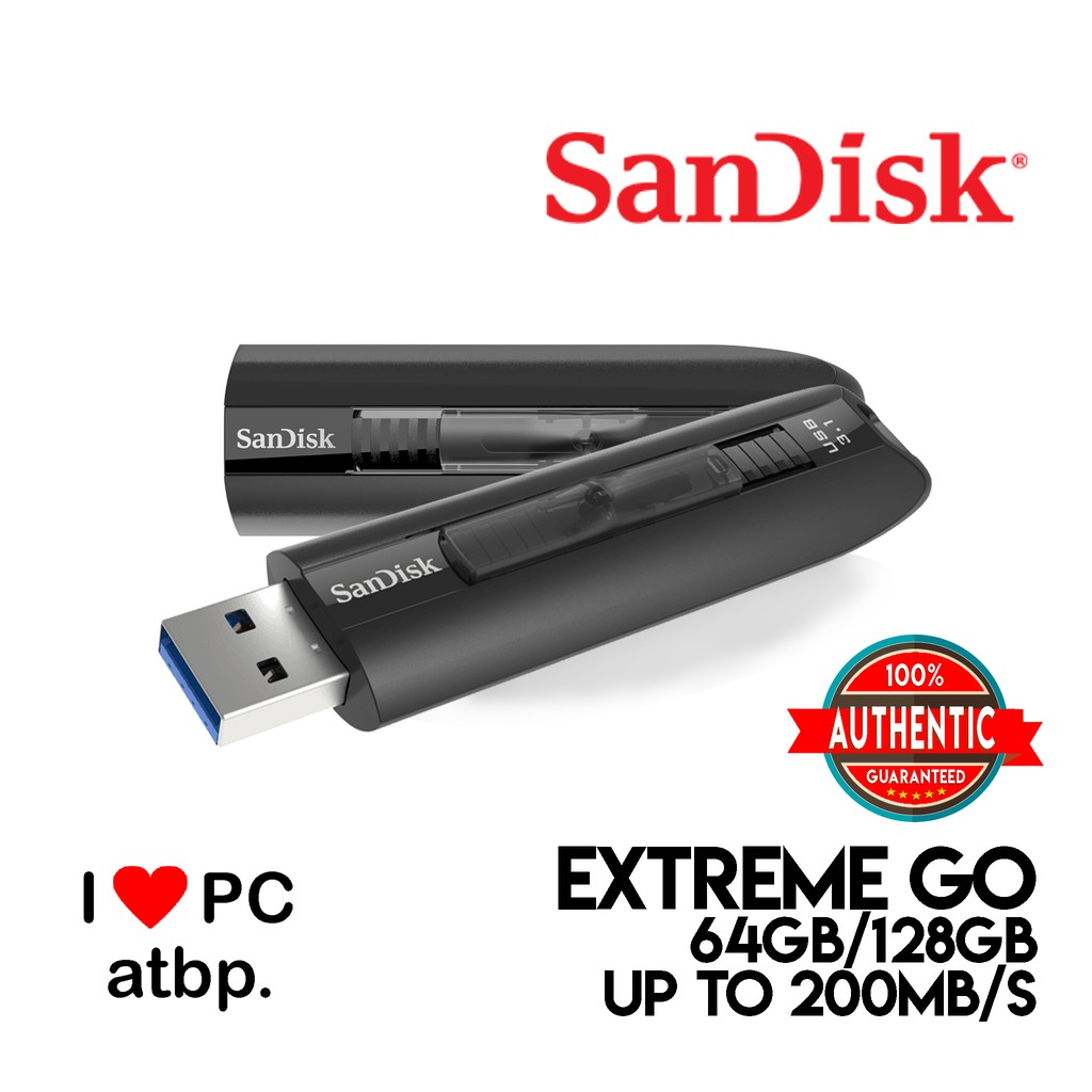 Sandisk Extreme Go 200MB/s USB 3.1 Flash Drive 64GB/128GB | Shopee