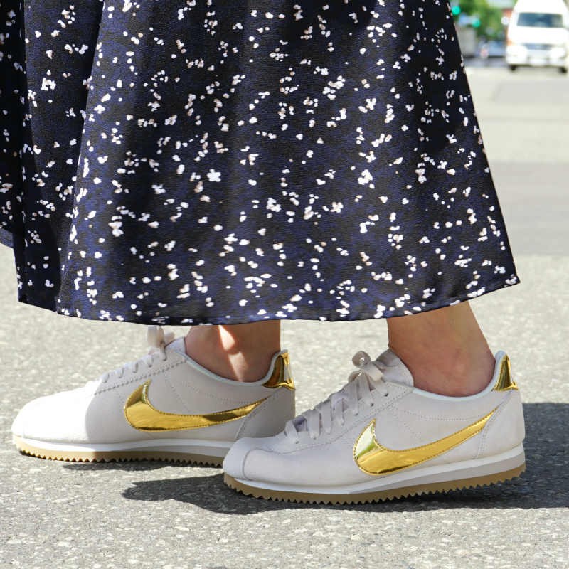 nike cortez cream rose gold