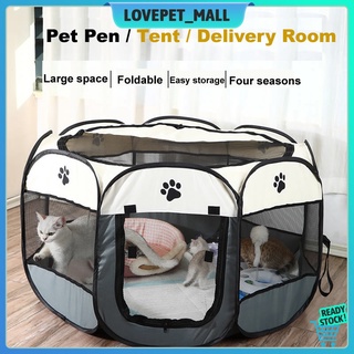 Pet Playpen Foldable Cat Delivery Room Octagonal Tent Dog Cat Fence Kennel  Large Capacity Pet House