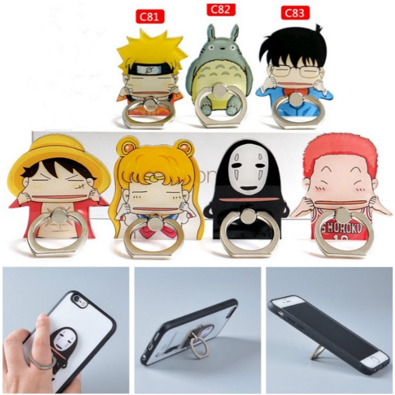 Ready Stock】✖♘Studio Ghibli Totoro Sailor Moon Luffy Naruto Detective Cona  Figure Metal Finger Ring | Shopee Philippines