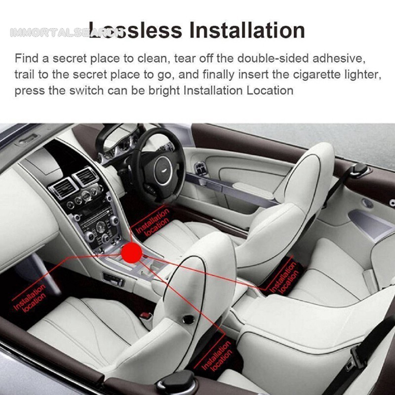 4x 9 LED RGB Car Interior Atmosphere Footwell Strip Light USB Charger Decor Lamp