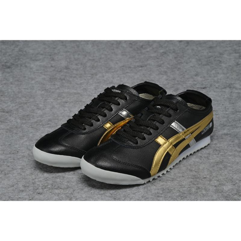 asics tiger black and gold