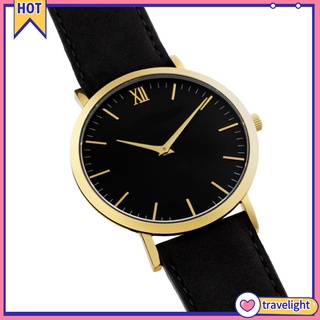 【TL】Fashion Analog Roman Numerals Big Round Dial Quartz Men Wrist Watch Xmas Gift #7