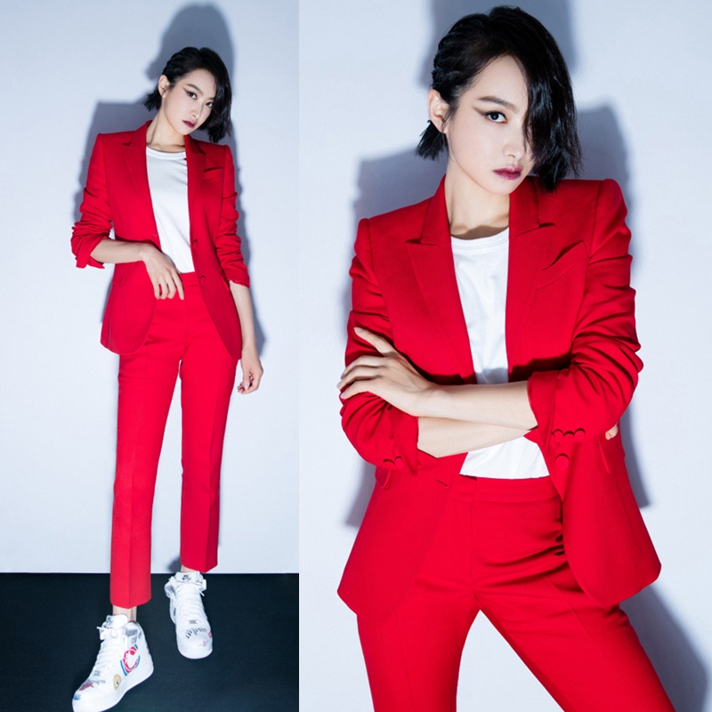 red suit for women
