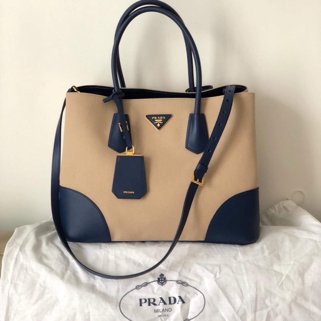 PRELOVED PRADA Canapa+Saffiano | Shopee Philippines