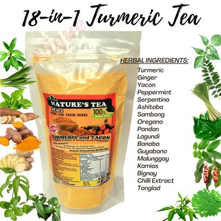 [Nique Store] 100% Organic 18 in 1 Turmeric Herbal Powder Tea - Nature's Tea 400grams , All Natural