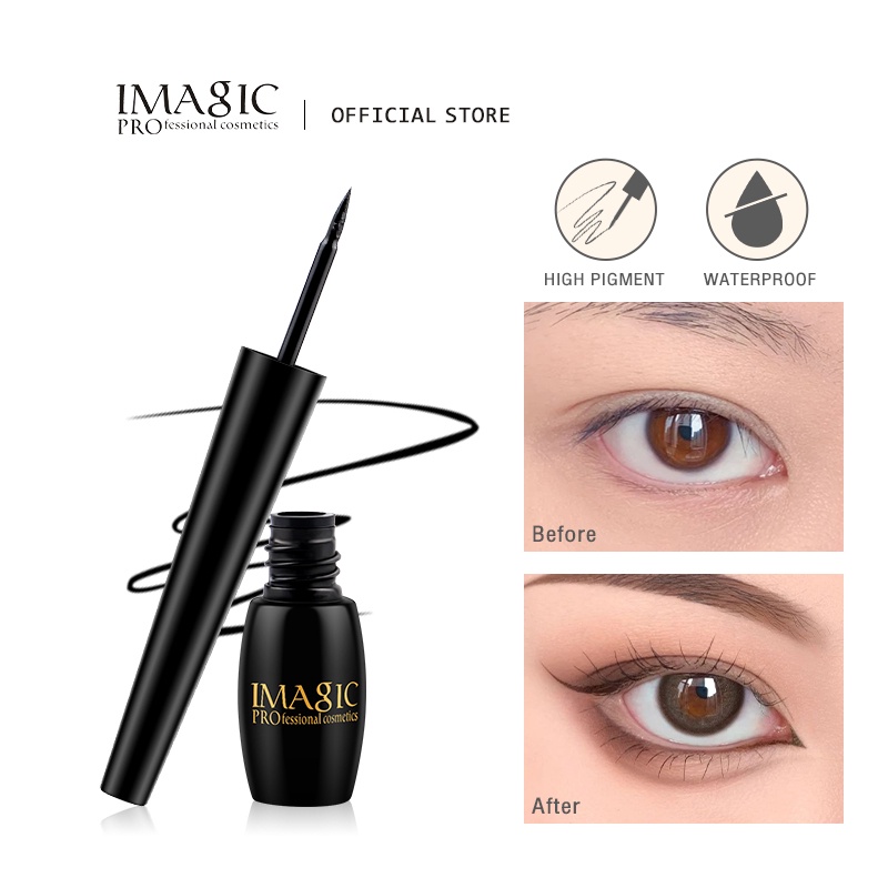 IMAGIC Professional Smooth Waterproof Black Liquid Eyeliner Pencil ...