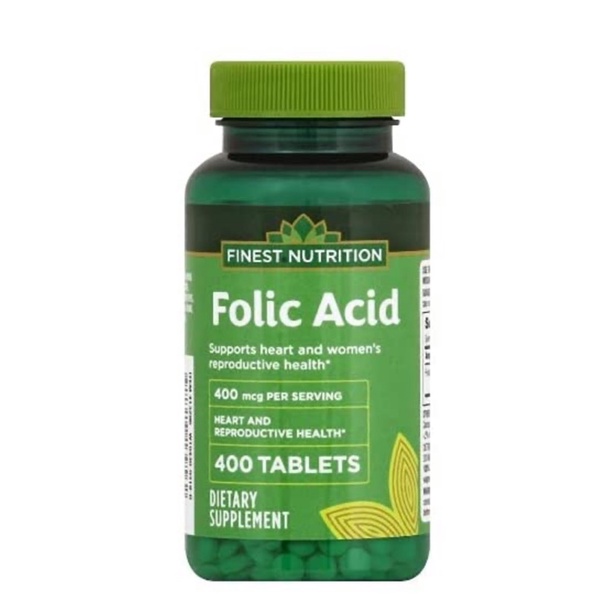 Finest Nutrition Folic Acid 400mcg, 400 tablets Shopee Philippines