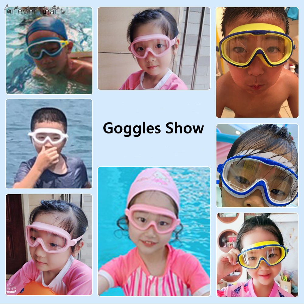 Kids Goggles For Swimming Antifog Antiuv No Leak Clear Goggle Mask