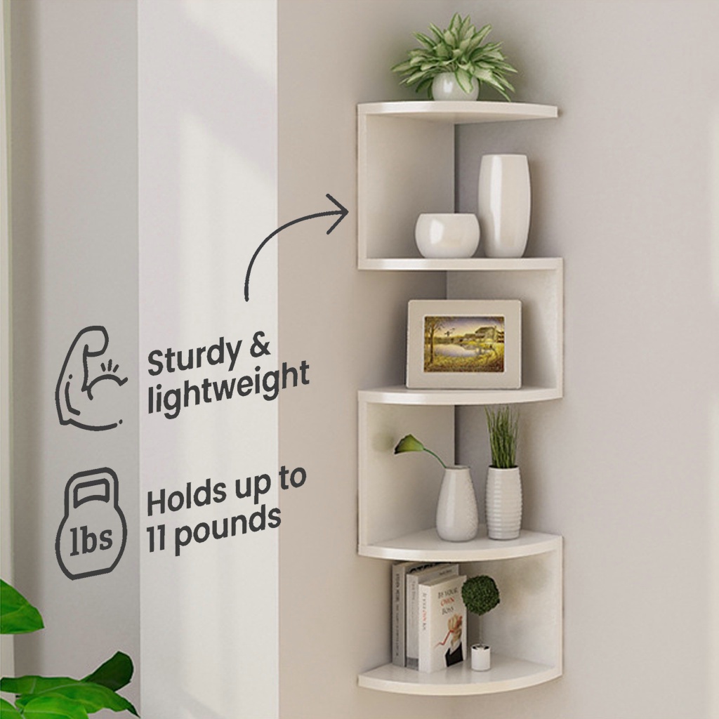 Morina Corner Shelf Room Decor Side Wooden Altar Organizer Hanging