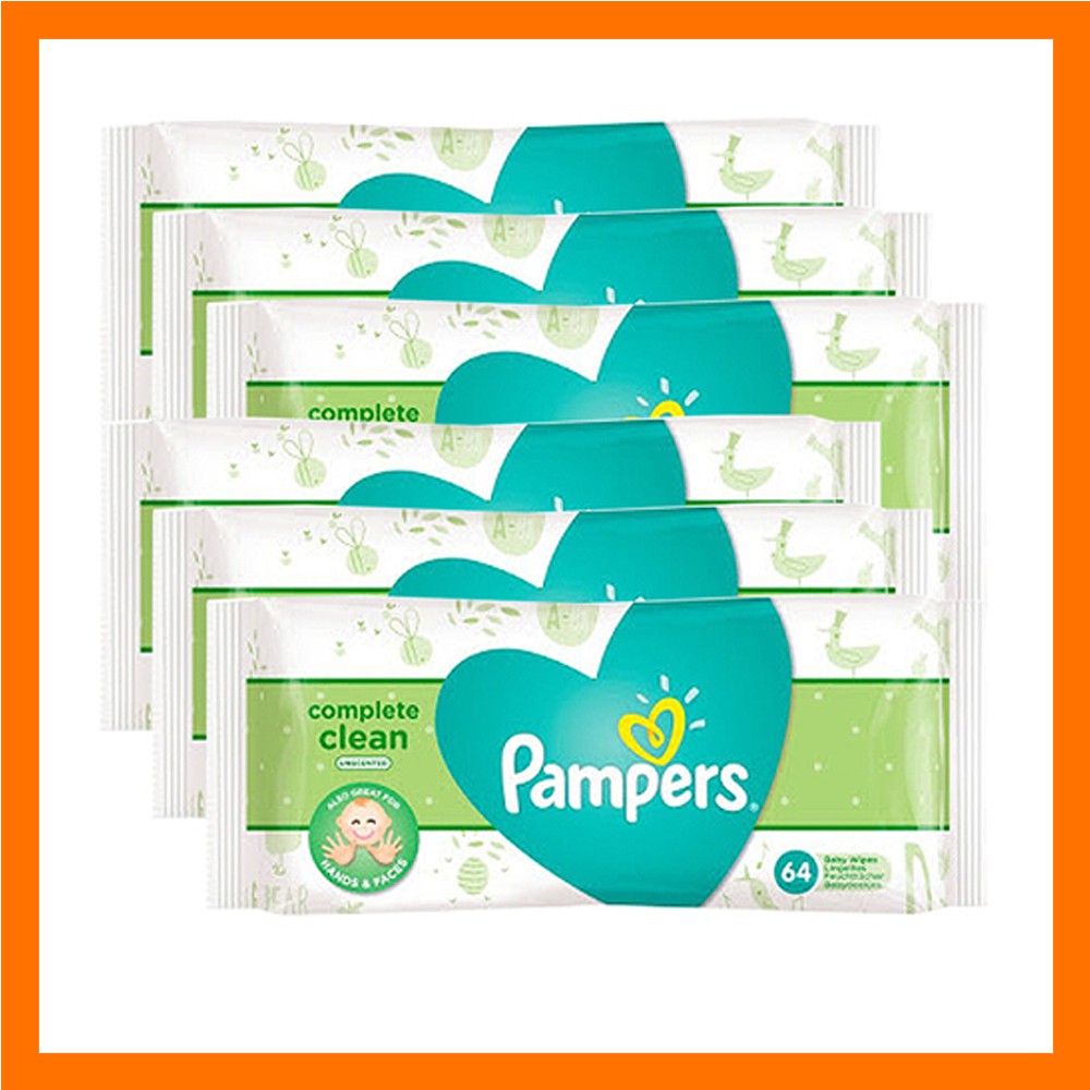 pampers complete clean unscented wipes