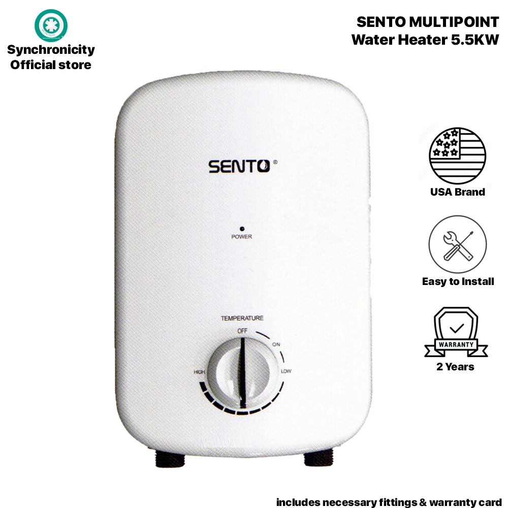 SENTO WATER HEATER Multi Point USA Instant Electric Shower Hot Water 5