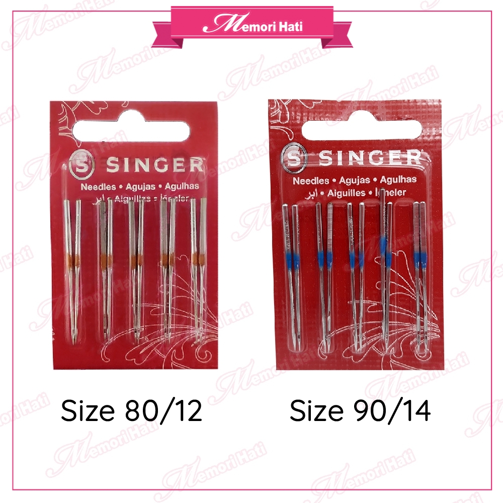 Genuine Singer 2054 80/12 & 90/14 Domestic Overlock Needles / Jarum