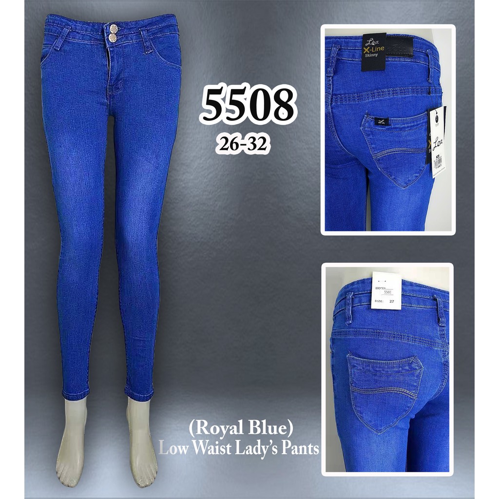 royal blue jeans for ladies