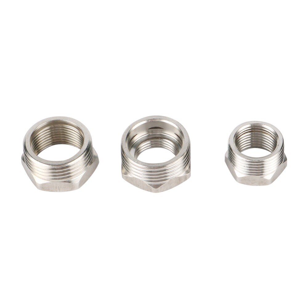 1pcs connectors Garden Irrigation Stainless Steel Threaded Adapter Water Reducer Connectors Water Tap Faucet Couplings 1/2” 3/4” 1” Thread