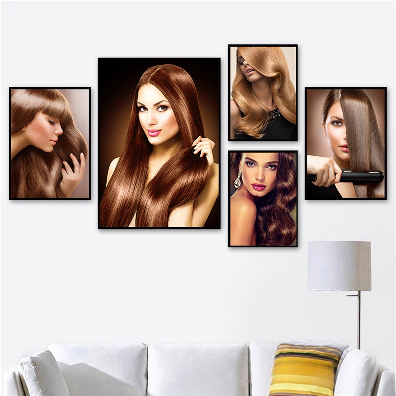 Hair Salon Canvas Painting Barber Shop Modeling Wall Art Painting