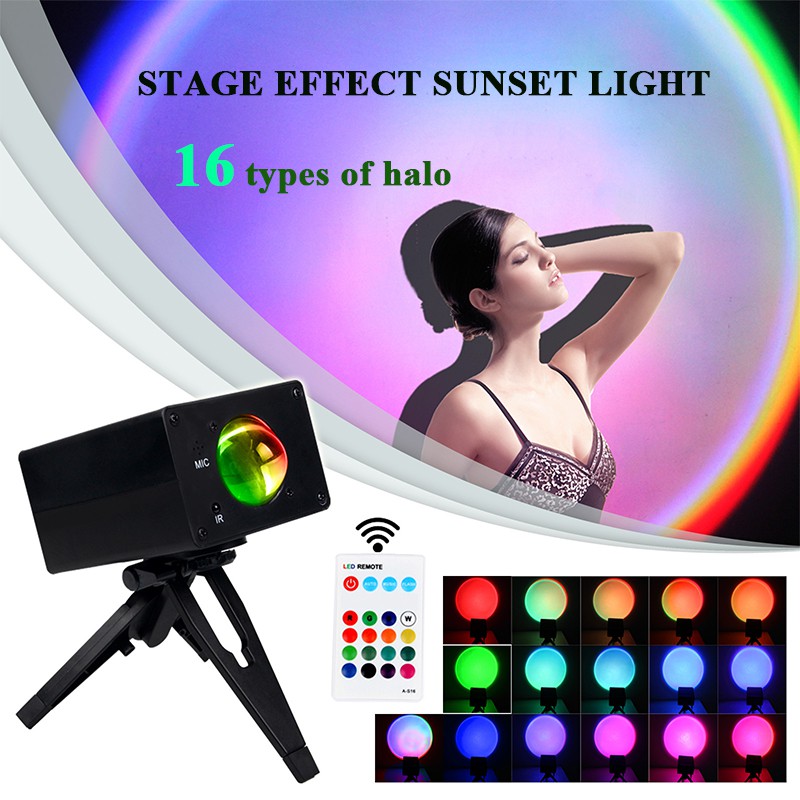 [16 colors] sunset light projection lamp live atmosphere light USB
