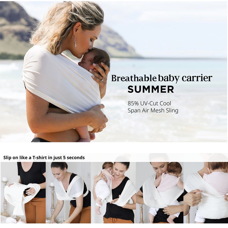 Baby Carrier Strap Wrap Sling Adjustable Easy Wear Summer Shopee Philippines