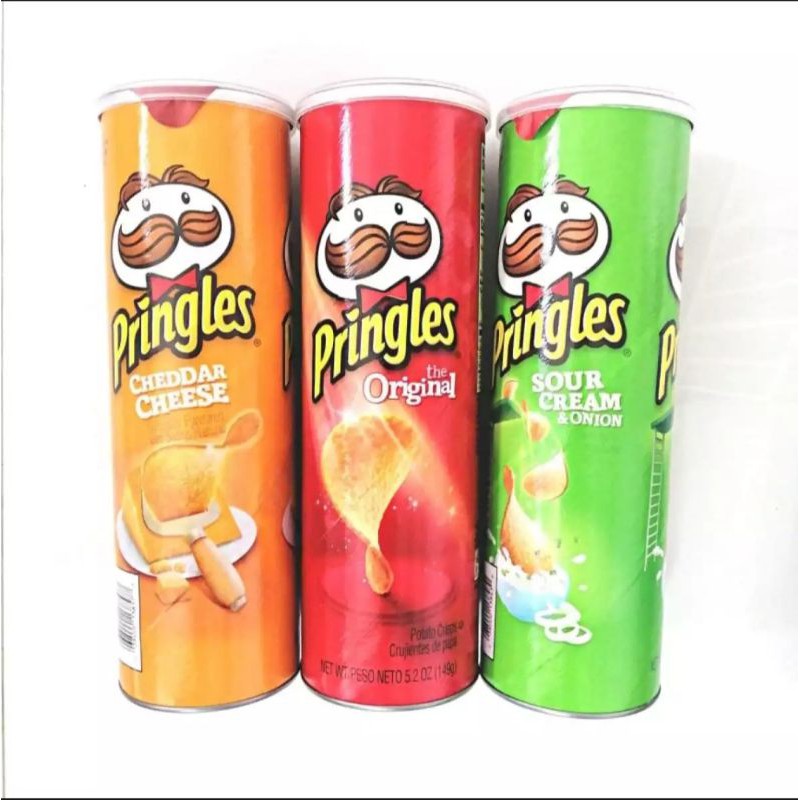 Pringles Bundle (cheddar Cheese, Original, Sour Cream And Onion Flavor 