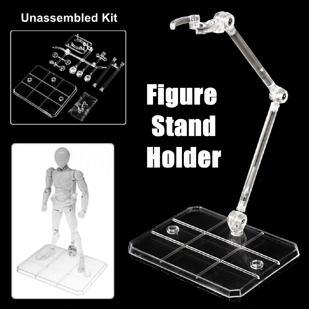 HG On Hand Transparent Action Figure Stand Base for hot toys Adjustable Height Support - 06fa3c0b97D4c236fD47651613b91a09