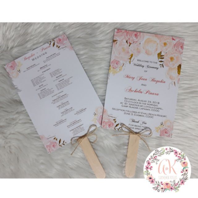 fan wedding invitation