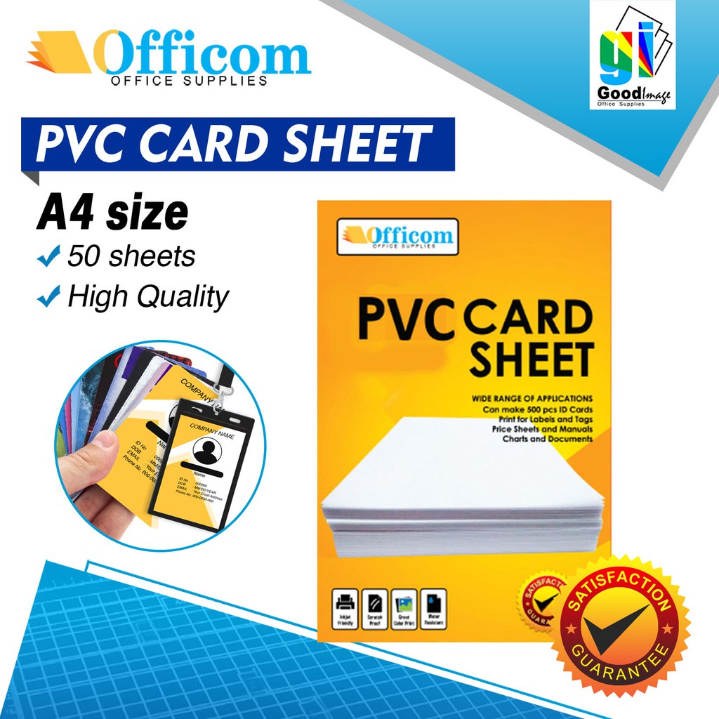 Officom PVC Card Sheet Shopee Philippines