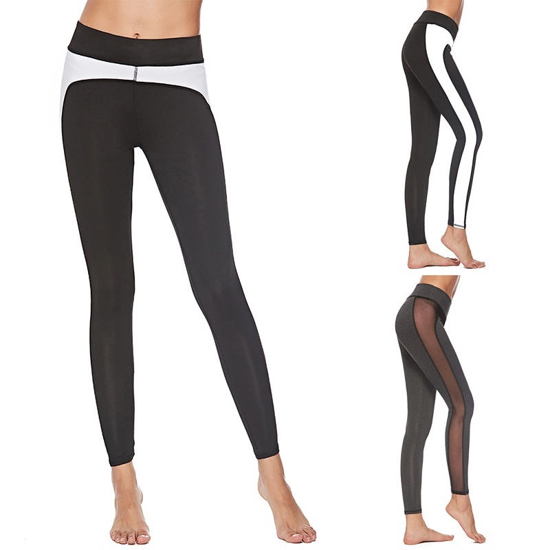 mesh striped trousers