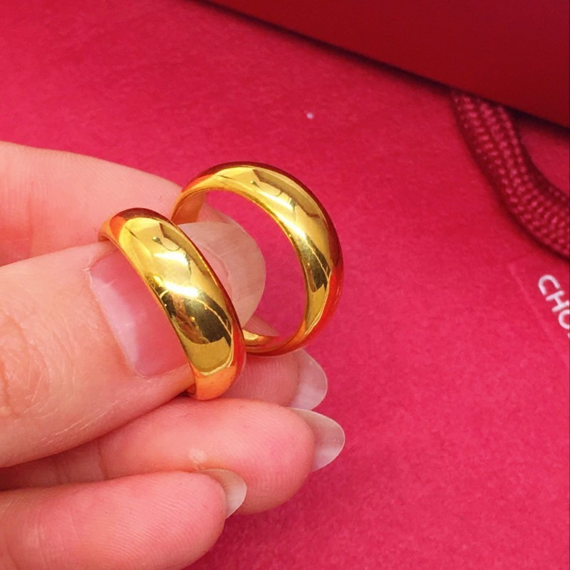 Adjustable 24K Gold Plated Ring Cincin Pasir Belah Rotan 