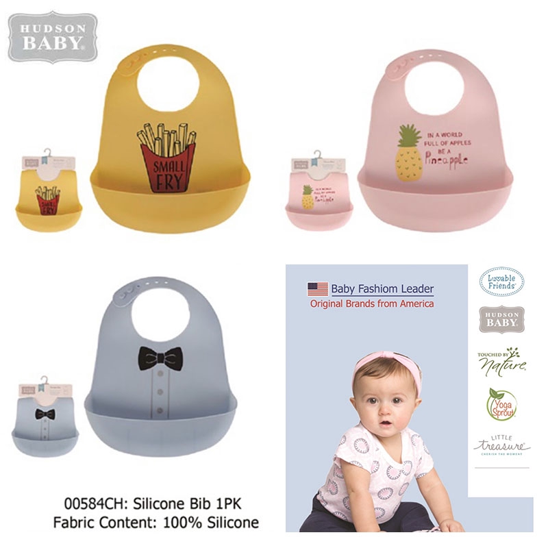 hudson baby silicone bibs