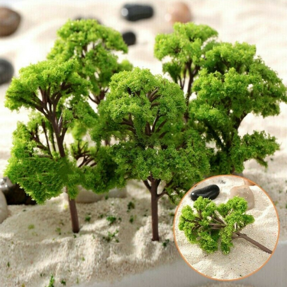 20PCS Train Railroad Model Trees 4cm Scale Tree Park Scenery Micro ...