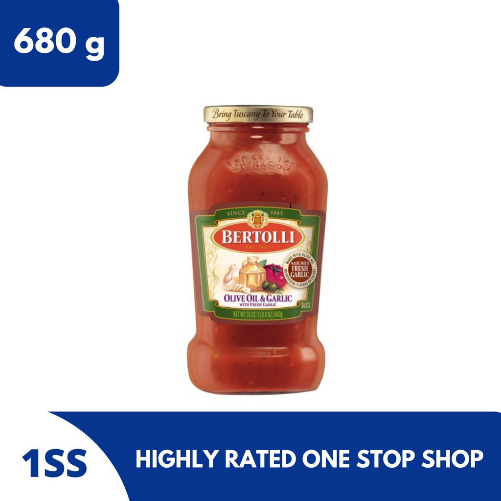 Bertolli Olive Oil & Garlic Sauce, 680g Shopee Philippines