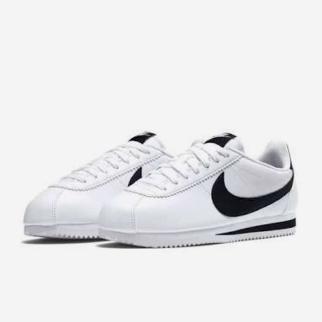 cortez shoes white and black