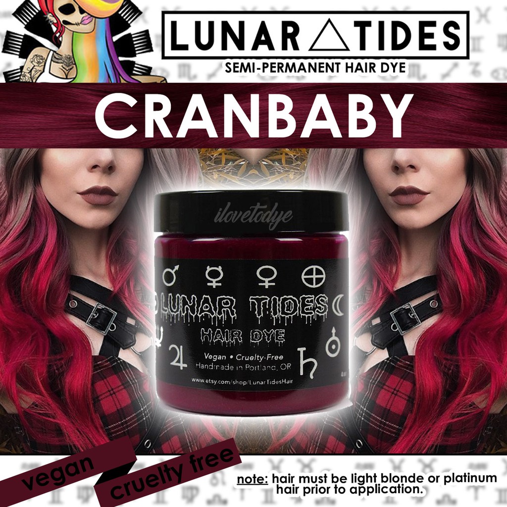 Lunar Tides Cranbaby Semi Permanent Dark Maroon Hair Dye